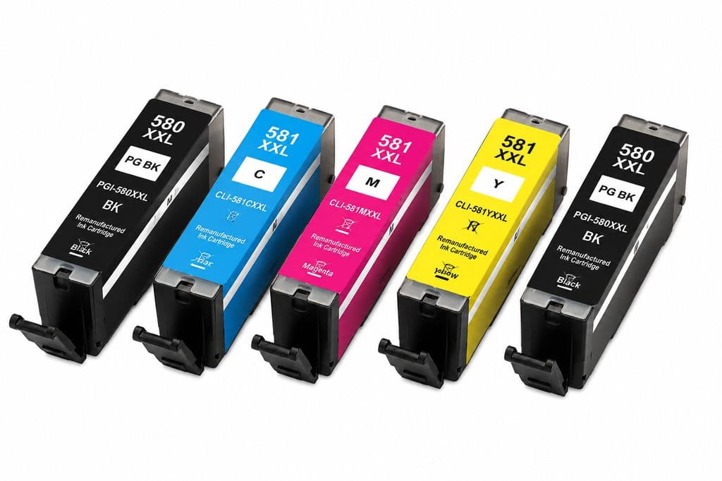 Kompatibel med PGI-580XXL/CLI-581XXL MultiPack Bk/C/M/Y for Canon