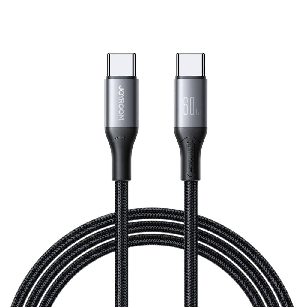 Joyroom Flash-serien hurtigladekabel for USB-C til USB-C, 60 W, 1 m – svart