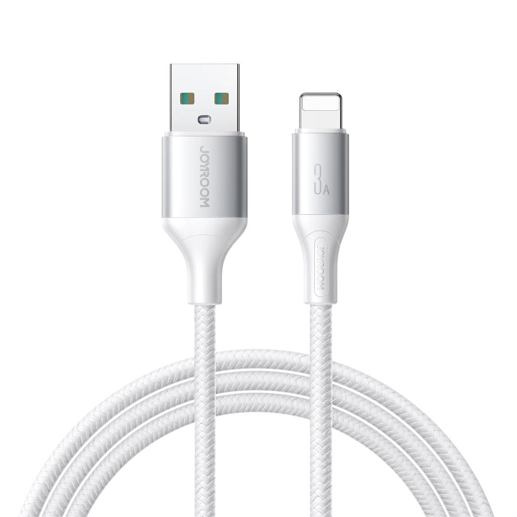 Joyroom Flash Series hurtigladekabel USB-A til Lightning 3A, 2m - hvit