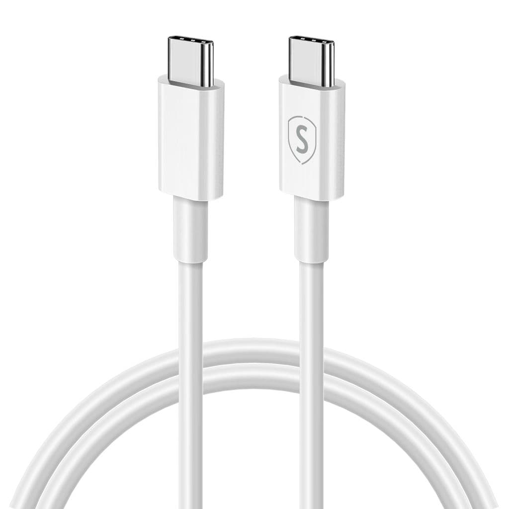 SiGN hurtigladekabel USB-C til USB-C 60W, 3A, 1m USB-C PD - Hvit