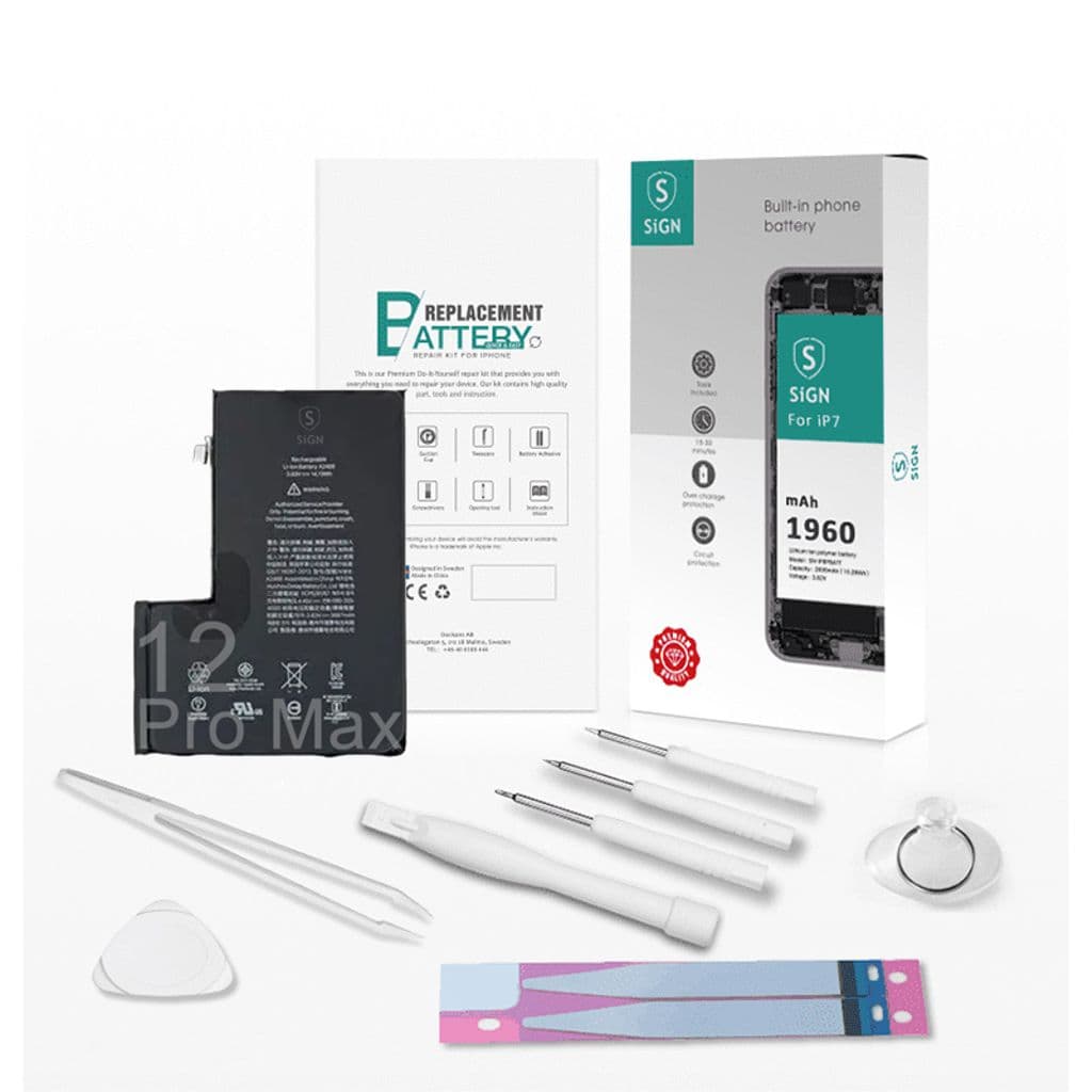SiGN komplett batteribyttesett – iPhone 12 Pro Max