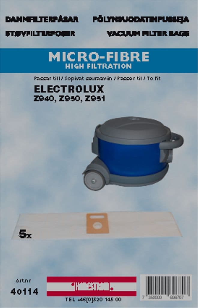 Electrolux Z940/Z950/ Z951 Støvfilterposer, 5stk