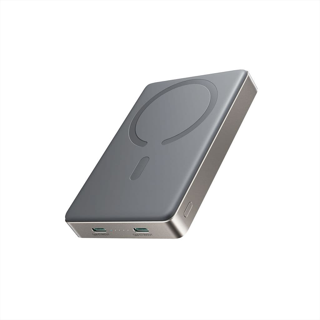 SiGN ultratynn magnetisk powerbank 10000mAh, 22,5W – Titan