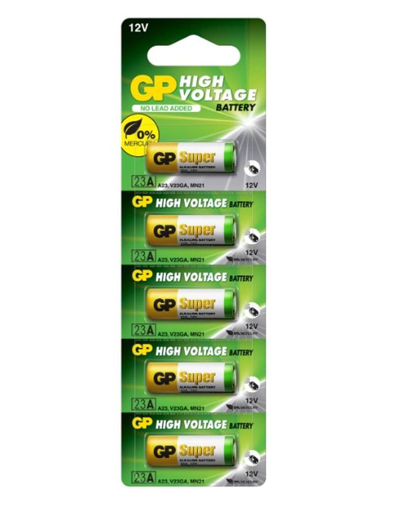 GP spesialbatterier 12V, LRVO8/23A, 5-pakning