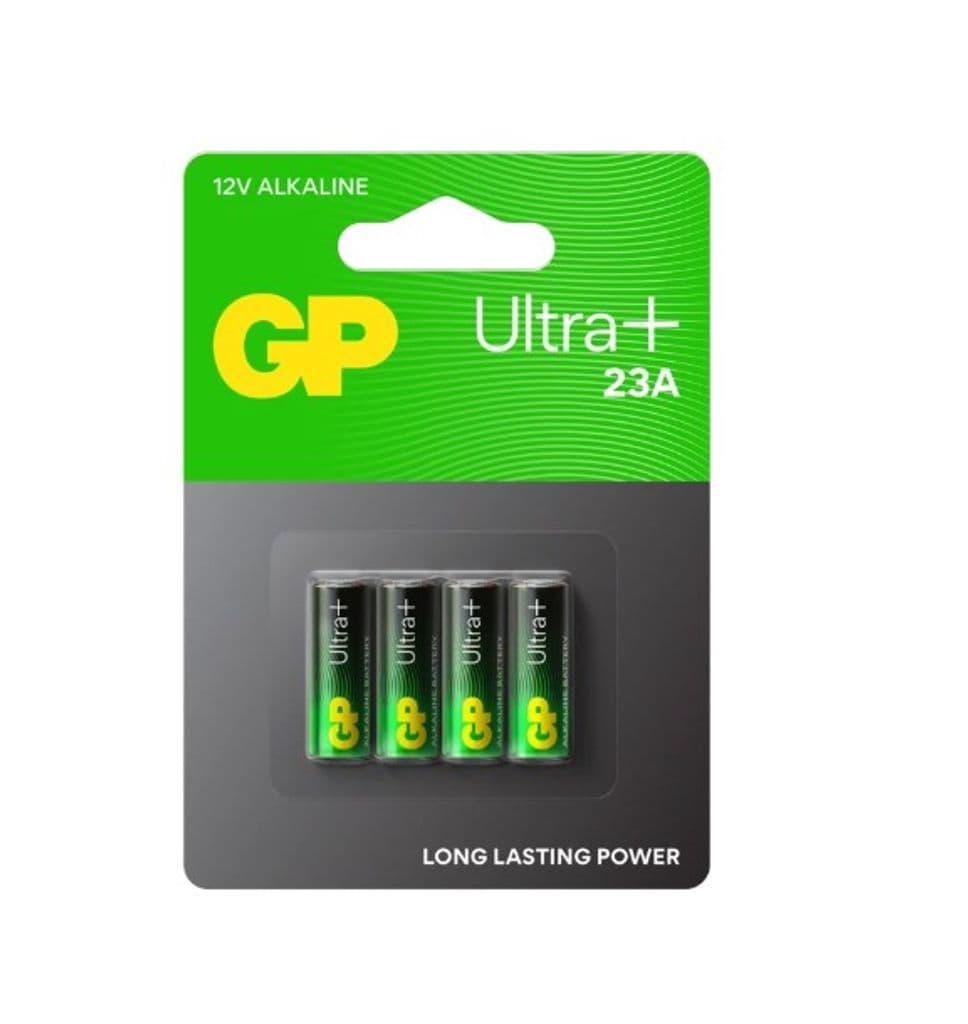 GP Ultra Plus Alkalisk spesialbatteri 23A 12V 4-pakning