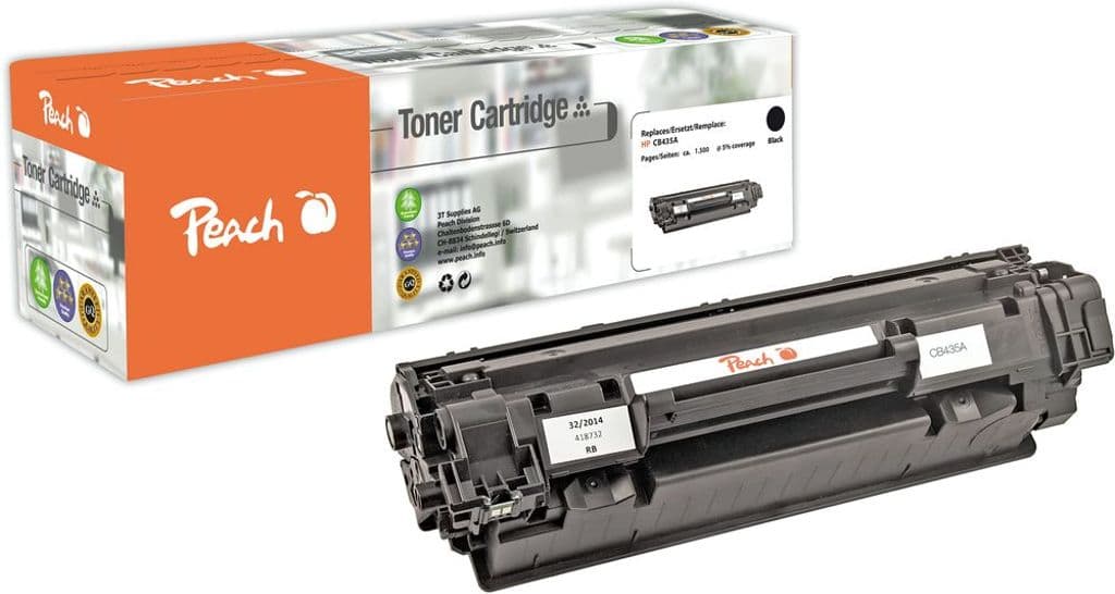 Peach-tonerkassetter som passer CB435A No 35A Tonerkassett svart for HP