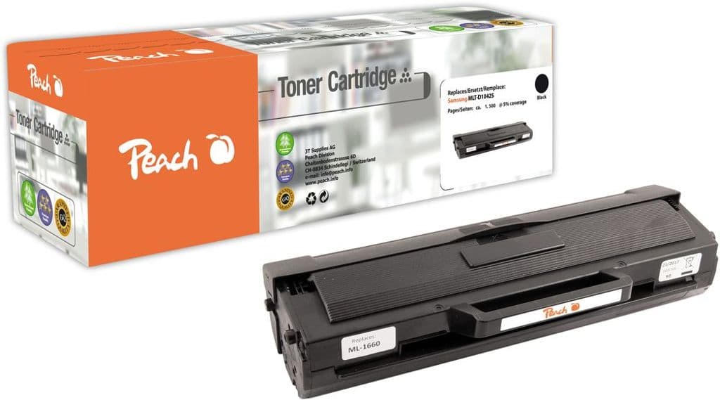 Peach-tonerkassetter som passer MLT-D1042S Tonerkassett svart for Samsung