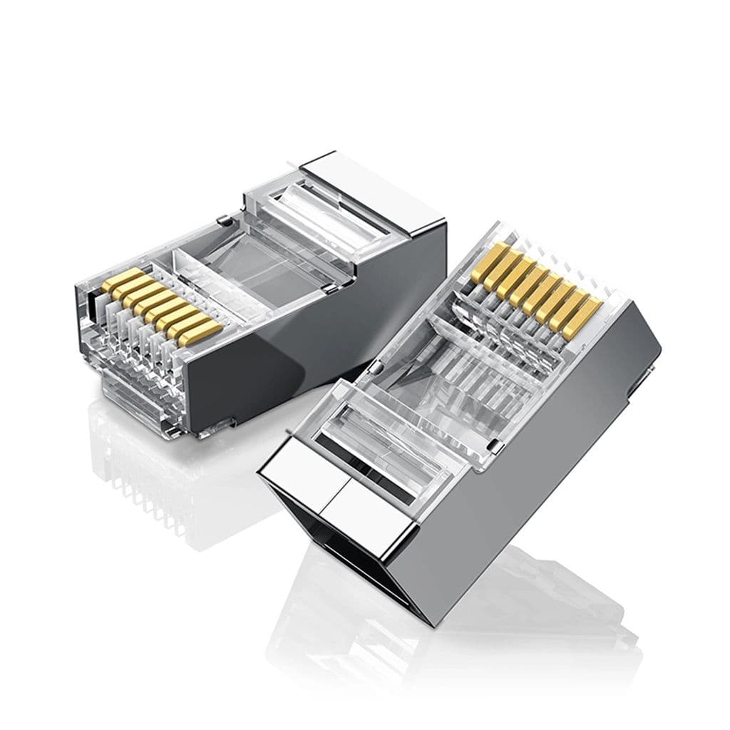 Ugreen 10x pluggender for RJ45 8P8C (UTP Cat6 / Cat5 / Cat5e) - Sølv