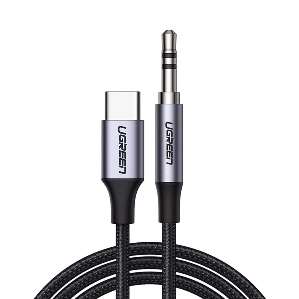 Ugreen USB-C til mini-jack 3,5 mm adapterkabel, 1m - Grå