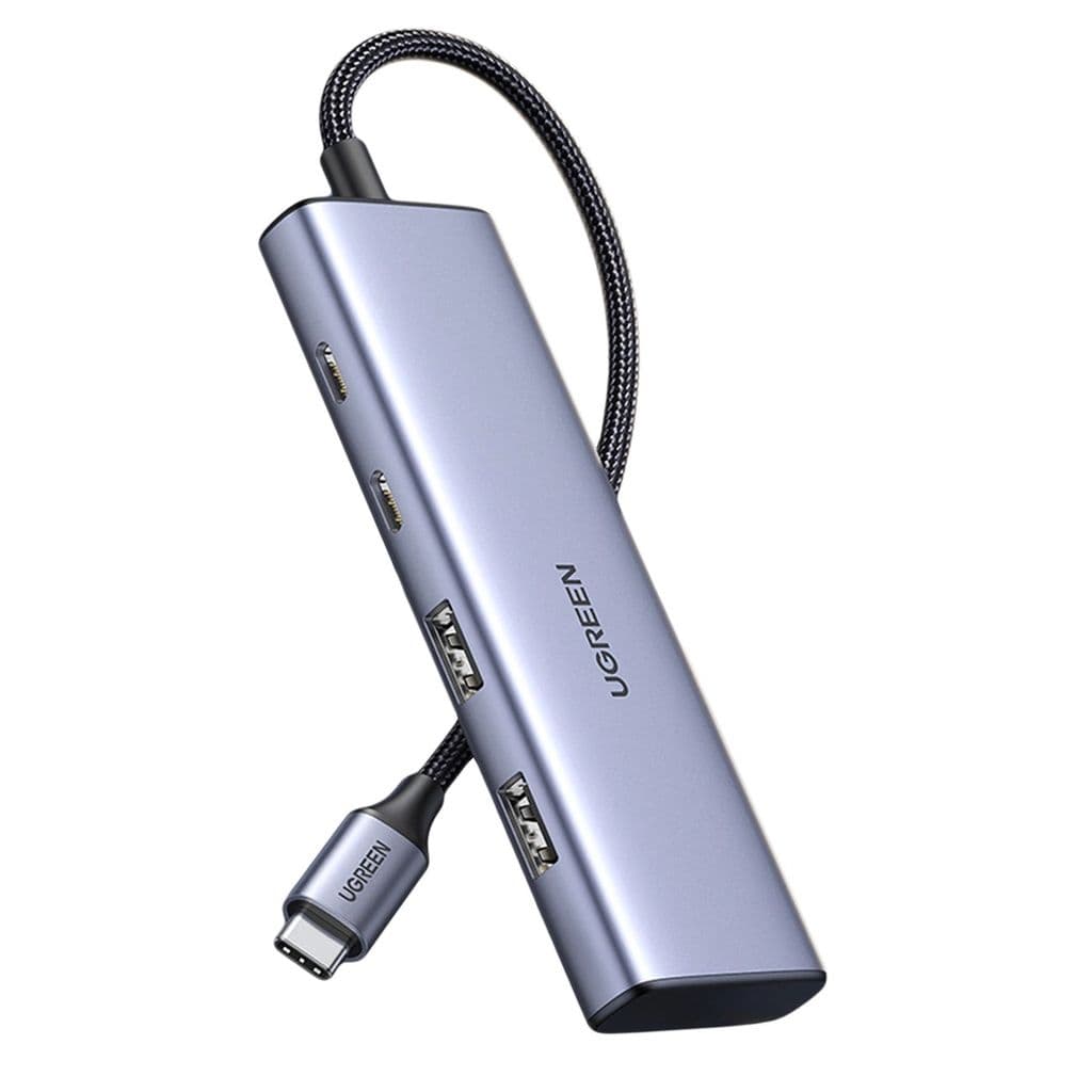 Ugreen Hub USB-C til 2x USB-A / 2 x USB-C, 20 cm - Grå