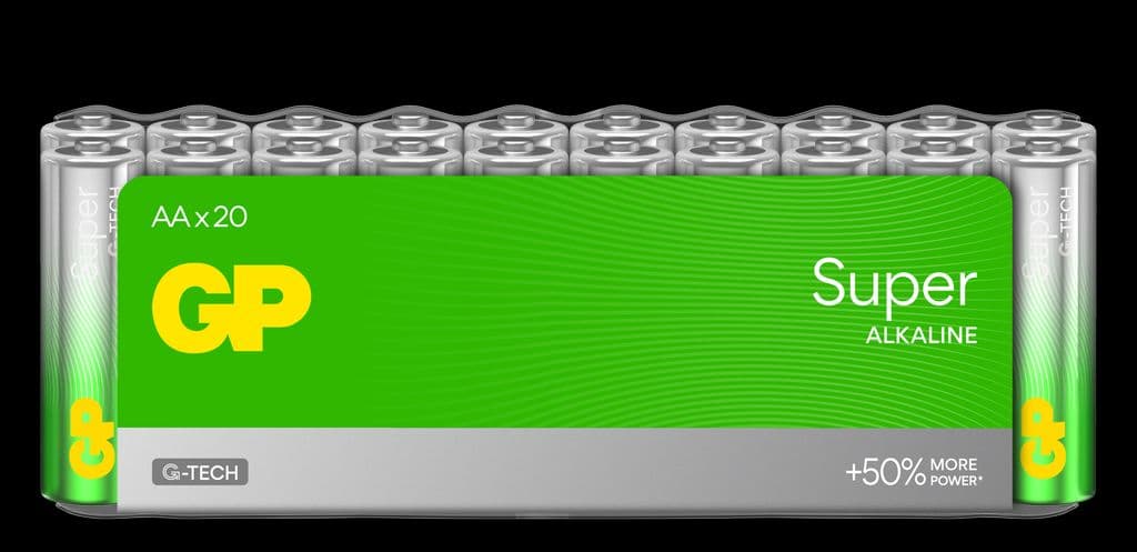 GP Super Alkaline AA-batteri, 15A/LR6, 20-pakning