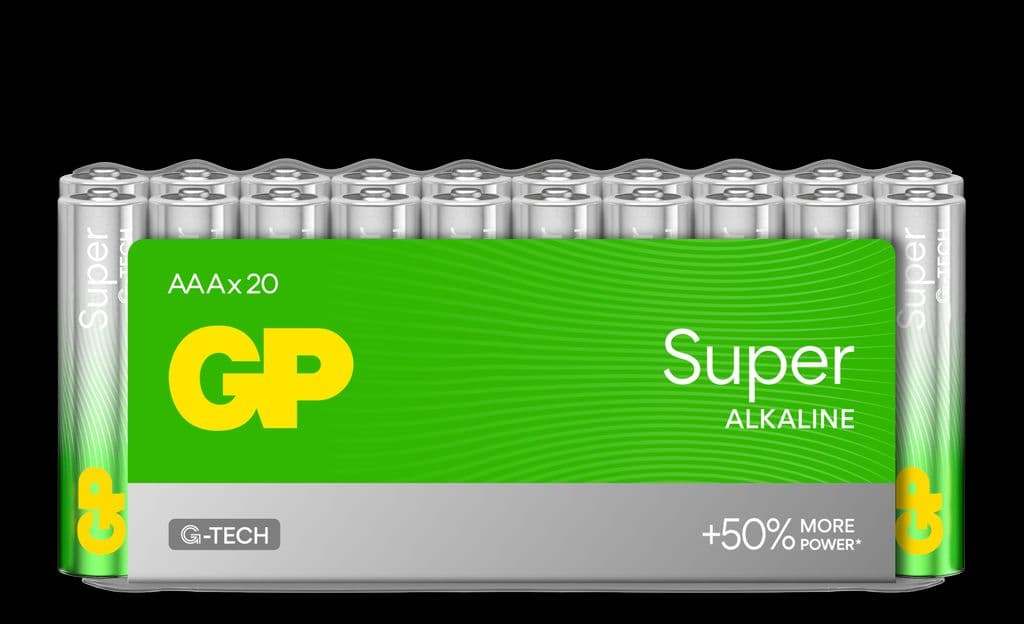 20-pack AAA-batteri, GP Super Alkaline 24A/LR03