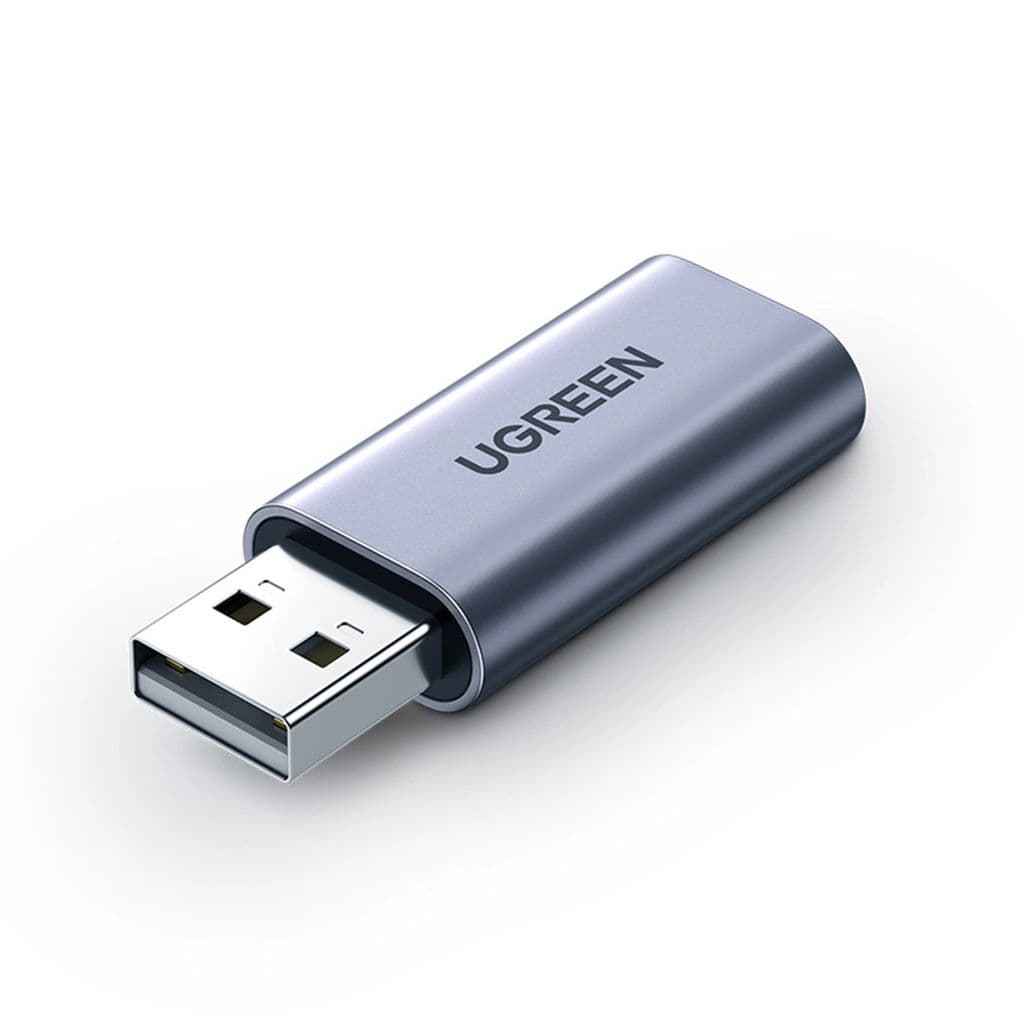 Ugreen USB-A til AUX mini jack 3,5 mm lydadapter - Grå