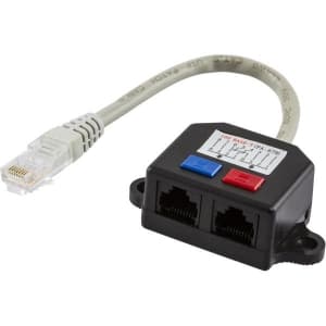 Y-kabel for nettverk, 1xRJ45 ha til 2xRJ45 ho, UTP Cat5