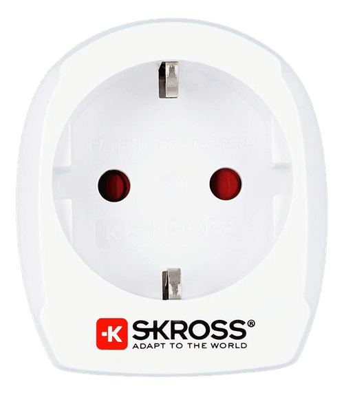 Skross Europa til Danmark Jordet reiseadapter, 16A 100-250V - Hvit