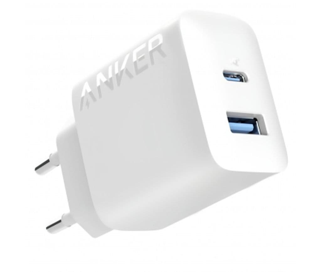 Anker 312 vegglader 20W, 3A, 1x USB-A / 1x USB-C – hvit