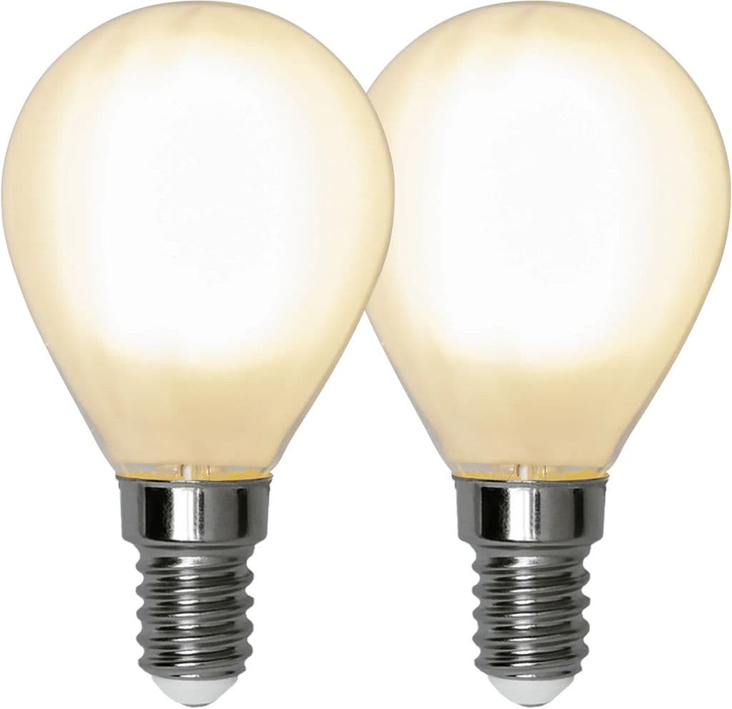 LED-lampe E14 P45 Frostet 470 lm, 2-pak