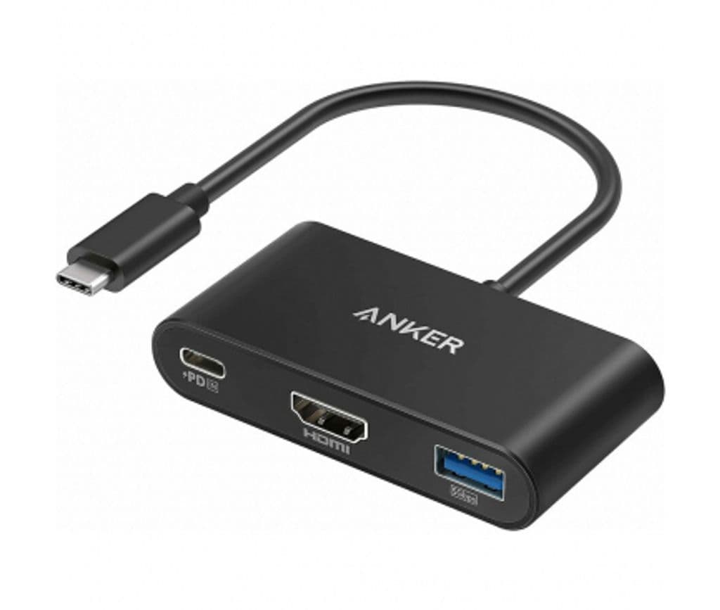 Anker PowerExpand USB-C til USB-C / HDMI / USB-A videoadapter – svart