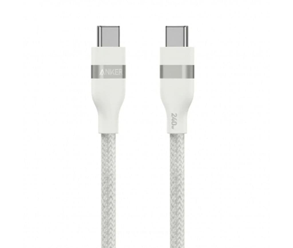 Anker USB-C til USB-C-kabel 240W, 0,9m - Hvit
