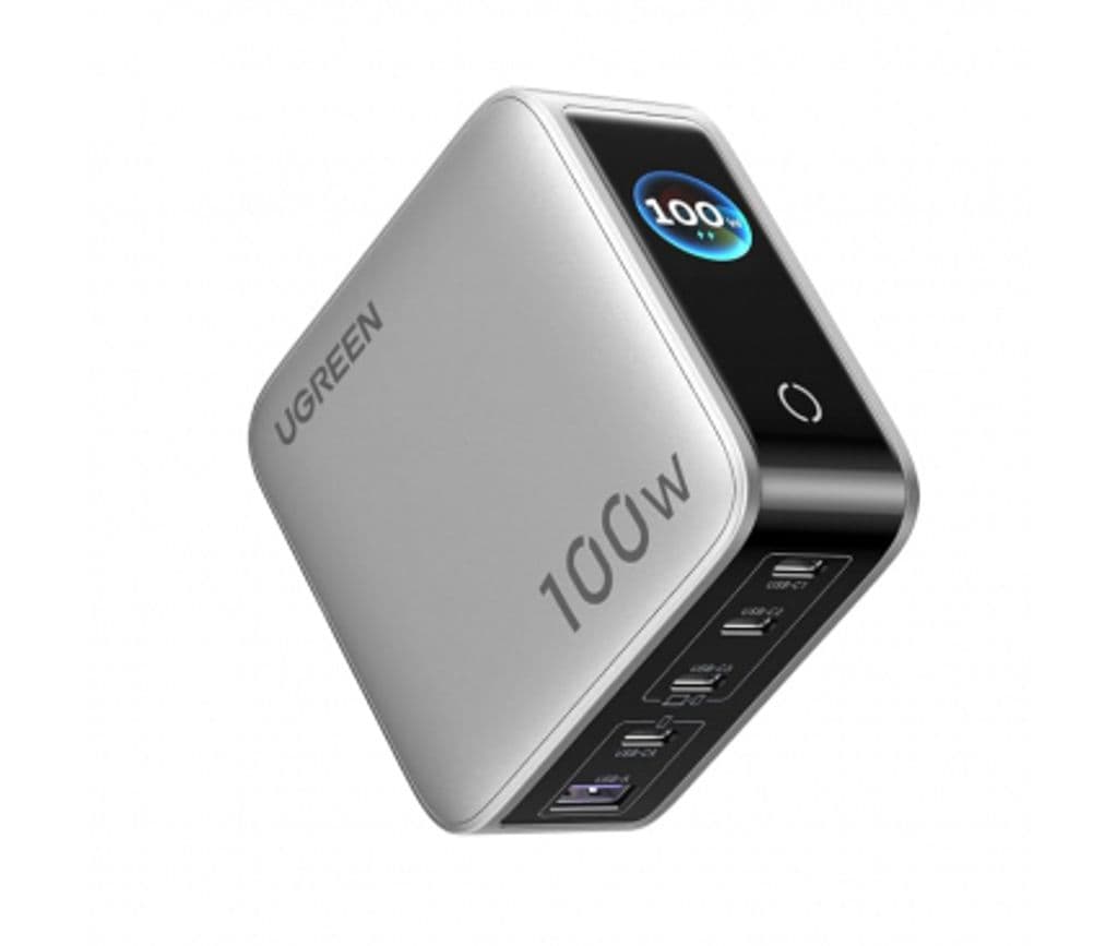 Ugreen X773 vegglader 100W, 1 x USB-A / 4 x USB-C – grå