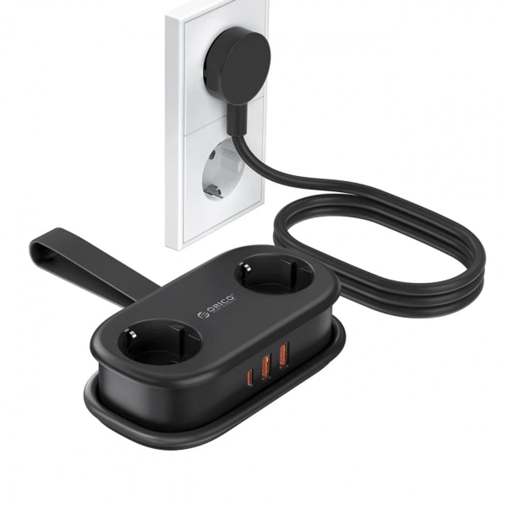 Orico AP3 stikkontakt 2x Schuko / 2x USB-A / 1x USB-C - svart