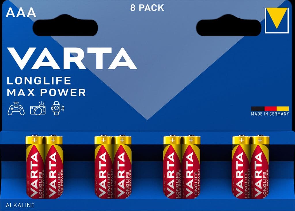 AAA Longlife Max Power LR3 Alkaliskt 8-pakning