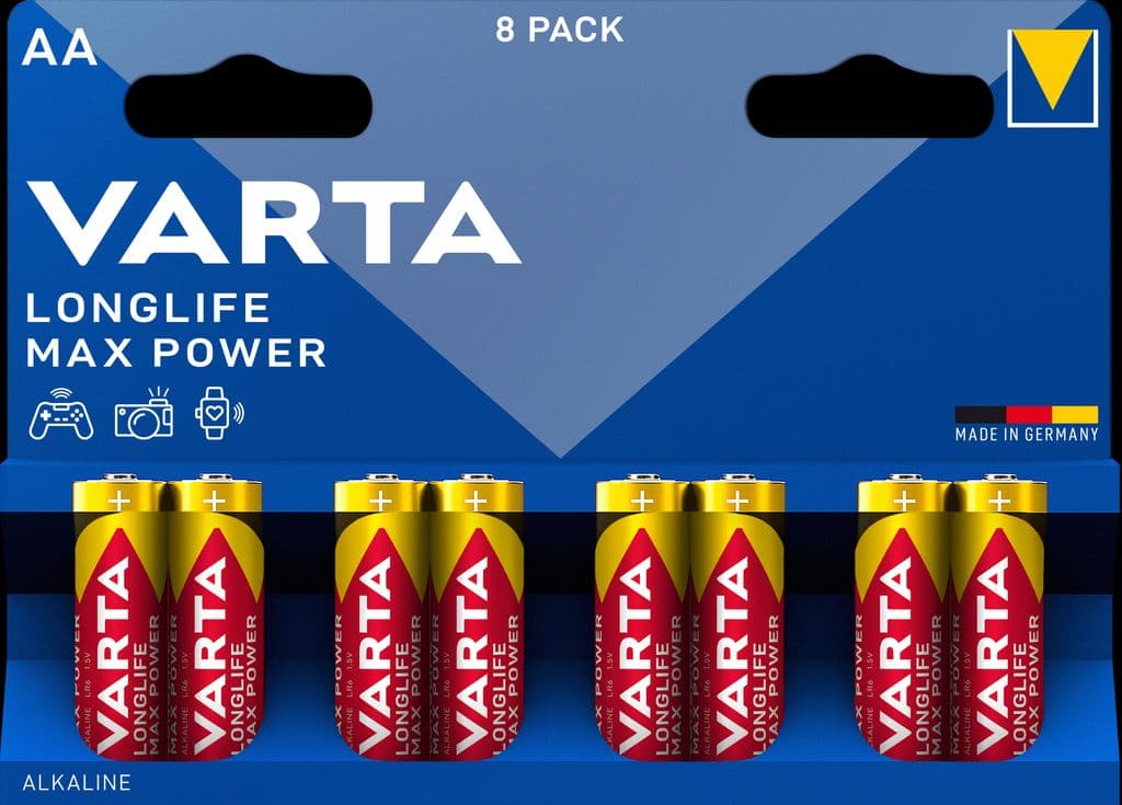 AA  Longlife Max Power LR6 Alkaliskt 8-pakning