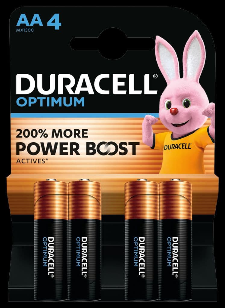 Duracell Optimum AA-batteri MN1500/LR06 4-pakning
