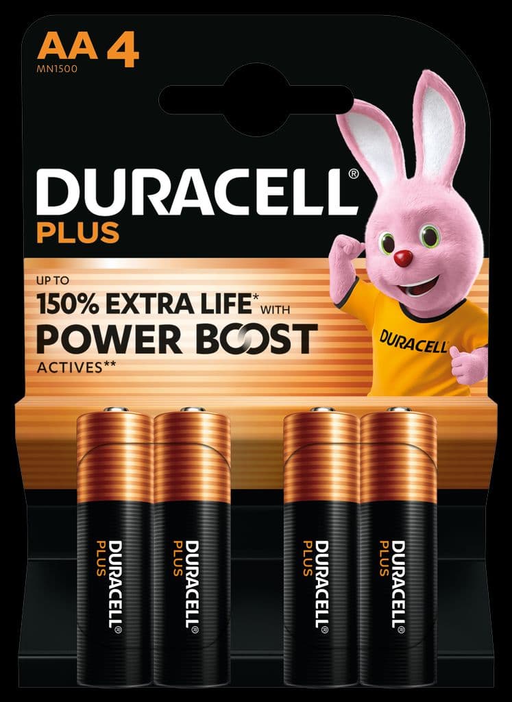 Duracell Plus Power Boost AA-batteri MN1500/LR06 4-pakning