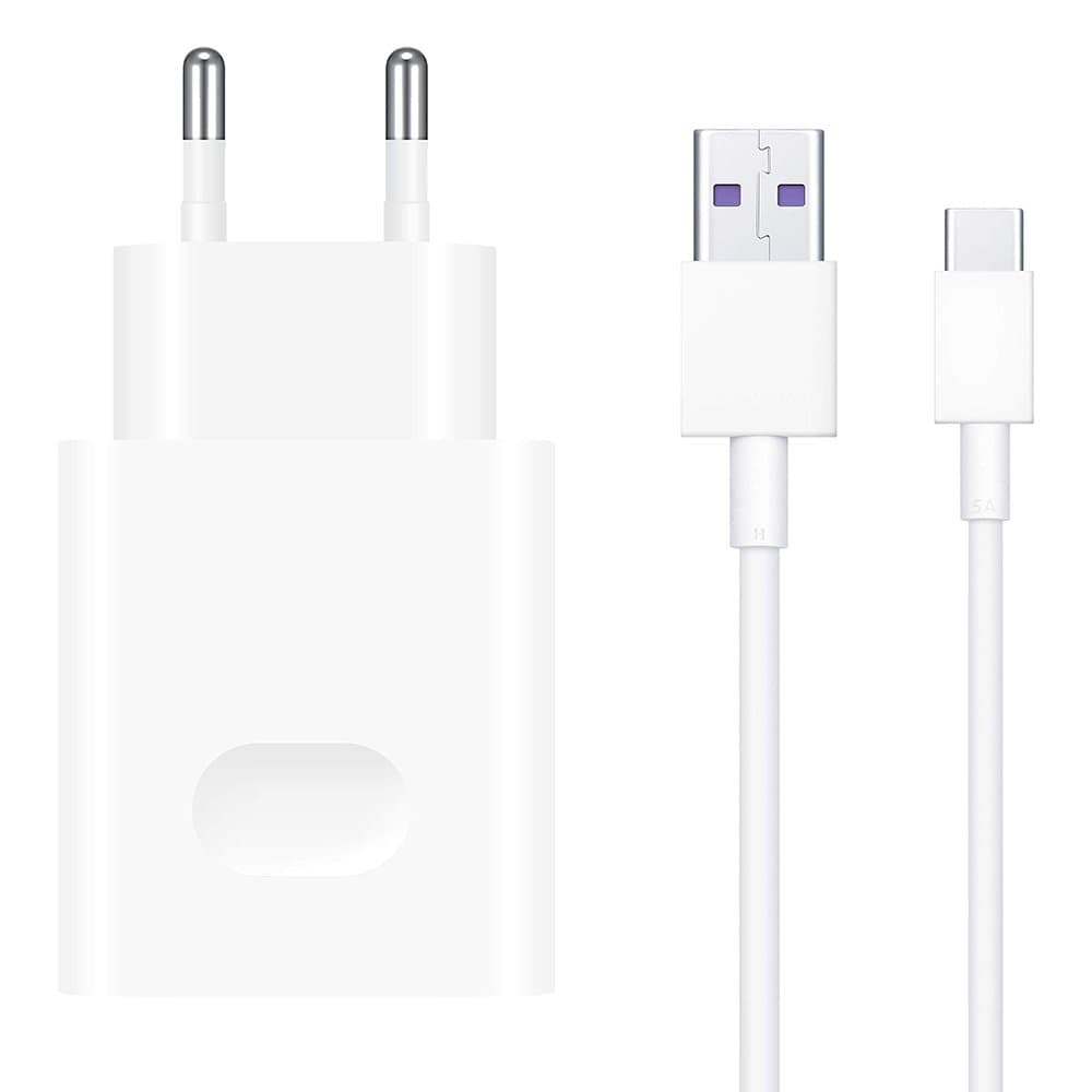 Huawei CP404 SuperCharge Vegglader + USB-C-kabel 22.5W - Hvit