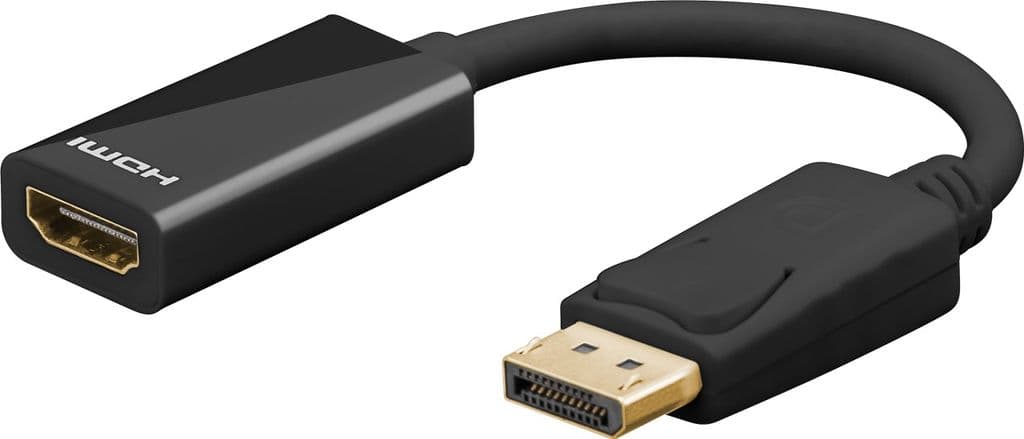 Goobay DisplayPort til HDMI Adapter 0,1 m - Svart