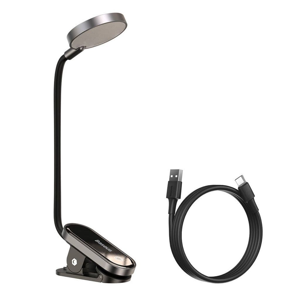Baseus minilampe LED-lampe med klips - Grå