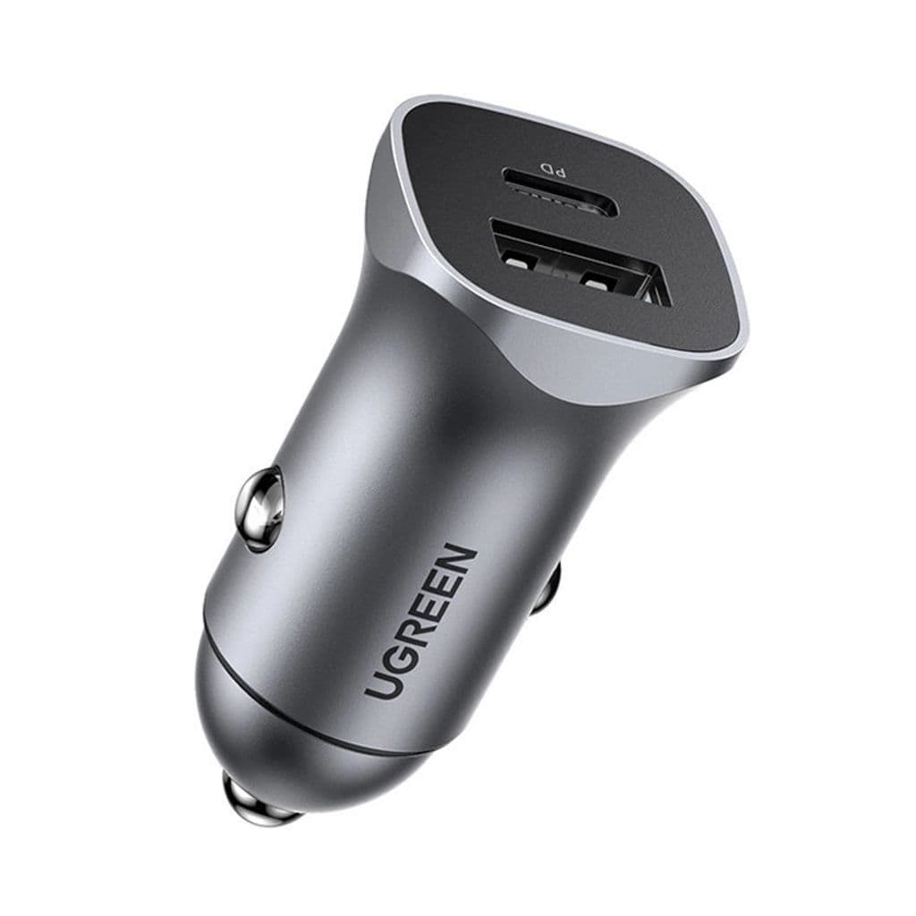Ugreen USB-C / USB-A Billader, PD, QC, 24W - Grå