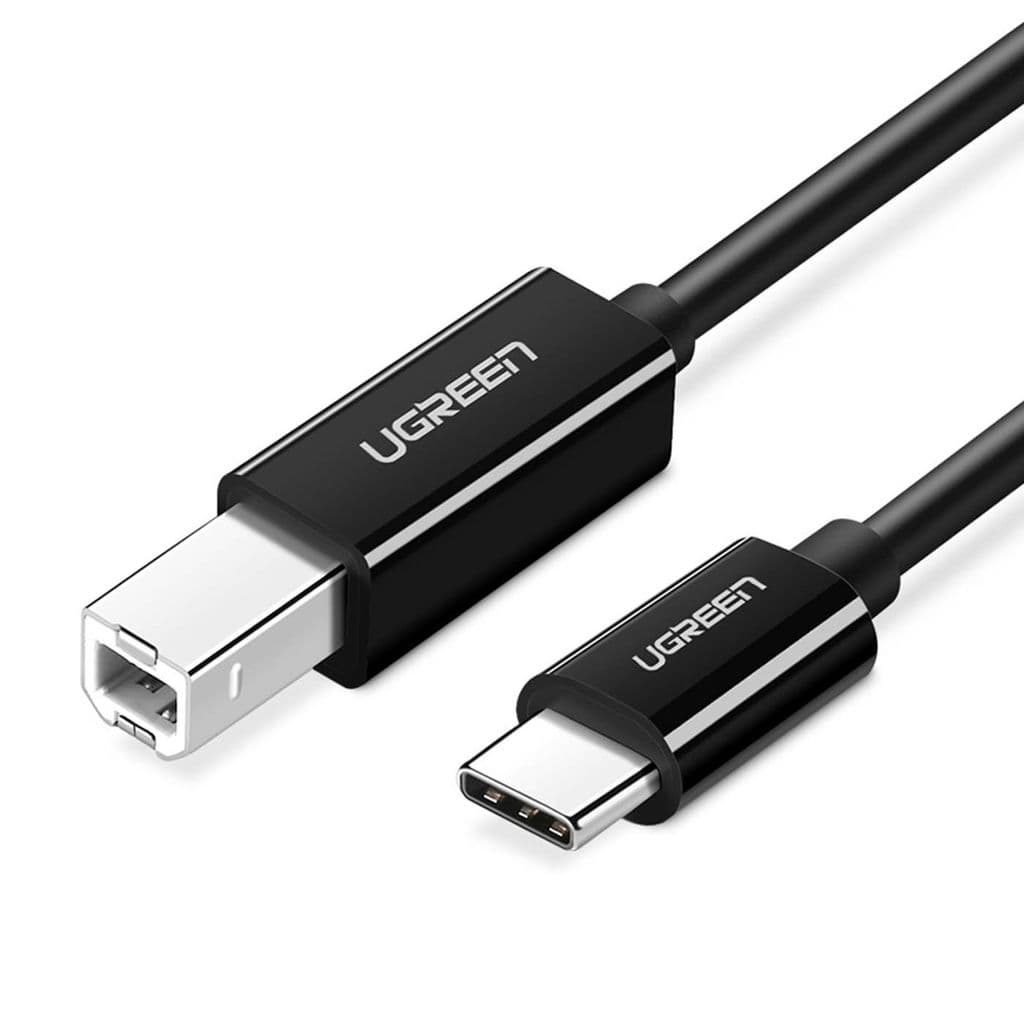 Ugreen USB-C til USB-B 2.0 skriverkabel 1m - Svart