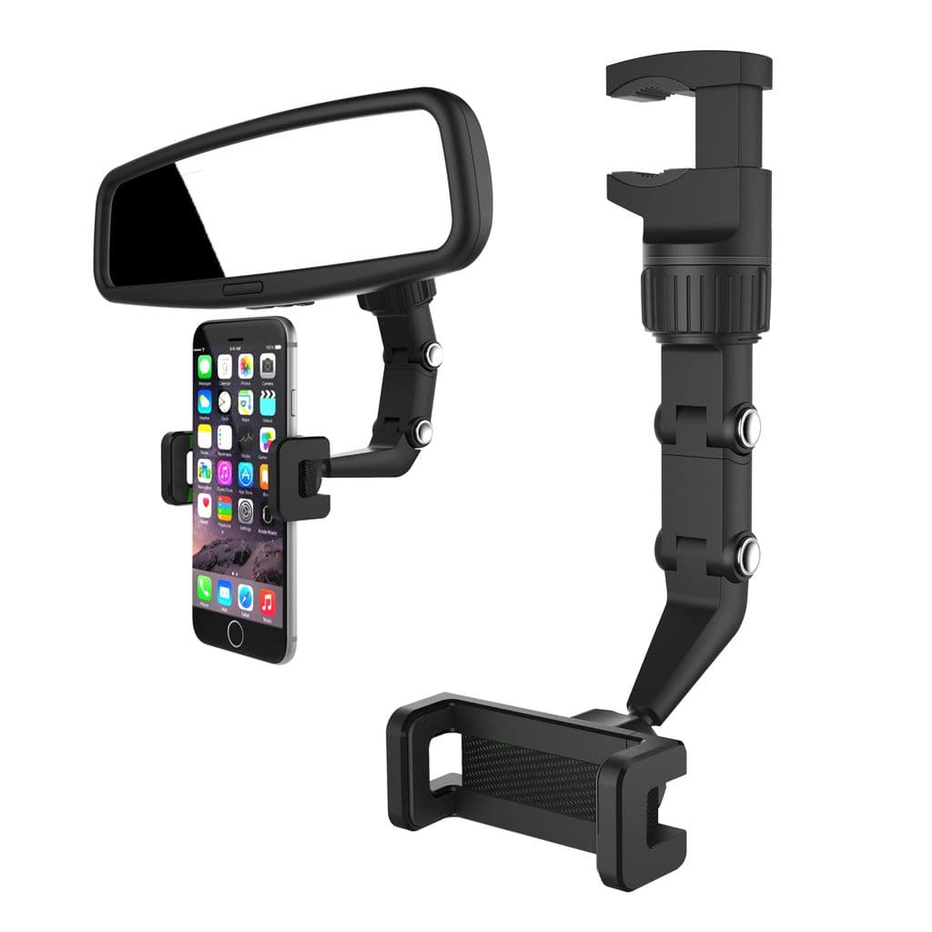 Mobilholder for bakspeil/bil - Svart