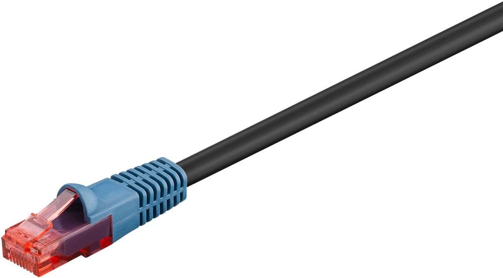 CAT 6 Outdoor Patch Kabel, U/UTP, 60m - svart