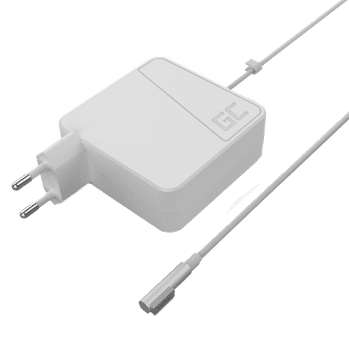 Green Cell MacBook-lader 60W, Magsafe L-kontakt - hvit
