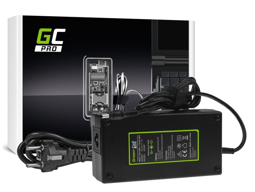 Green Cell Pro Charger for Asus G550 etc., 19,5V 7,7A 150W - Svart
