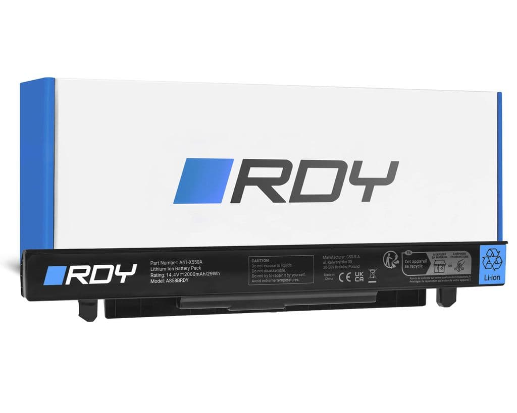 RDY Laptop-batteri A41-X550A til Asus A550 F550J F550L R510 R510C R510J etc.