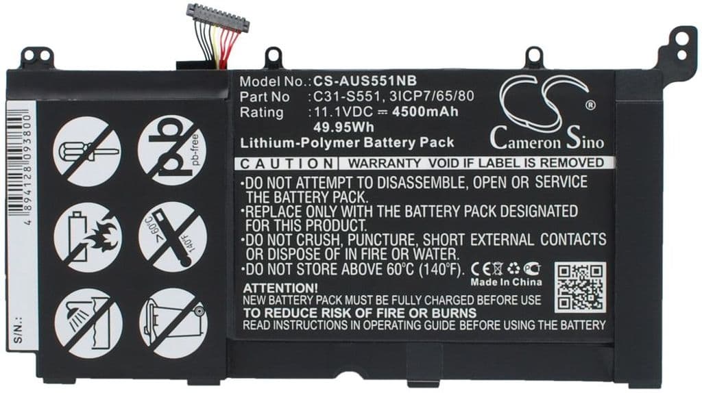 Batteri til Asus VivoBook S551L etc