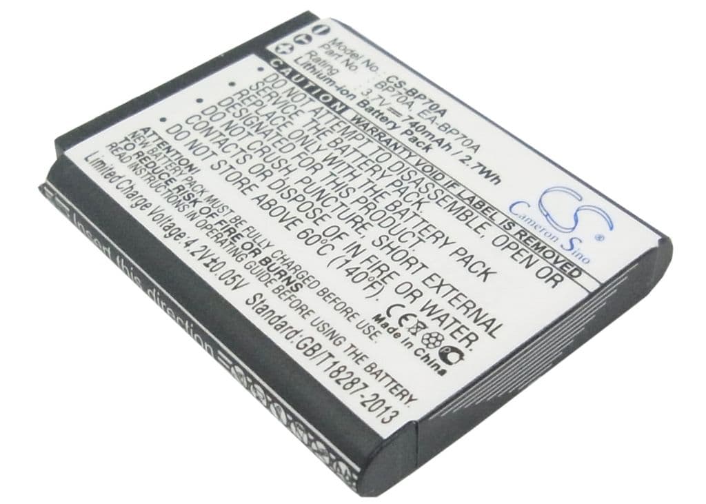 Batteri til BP-70A erstatningsbatteri
