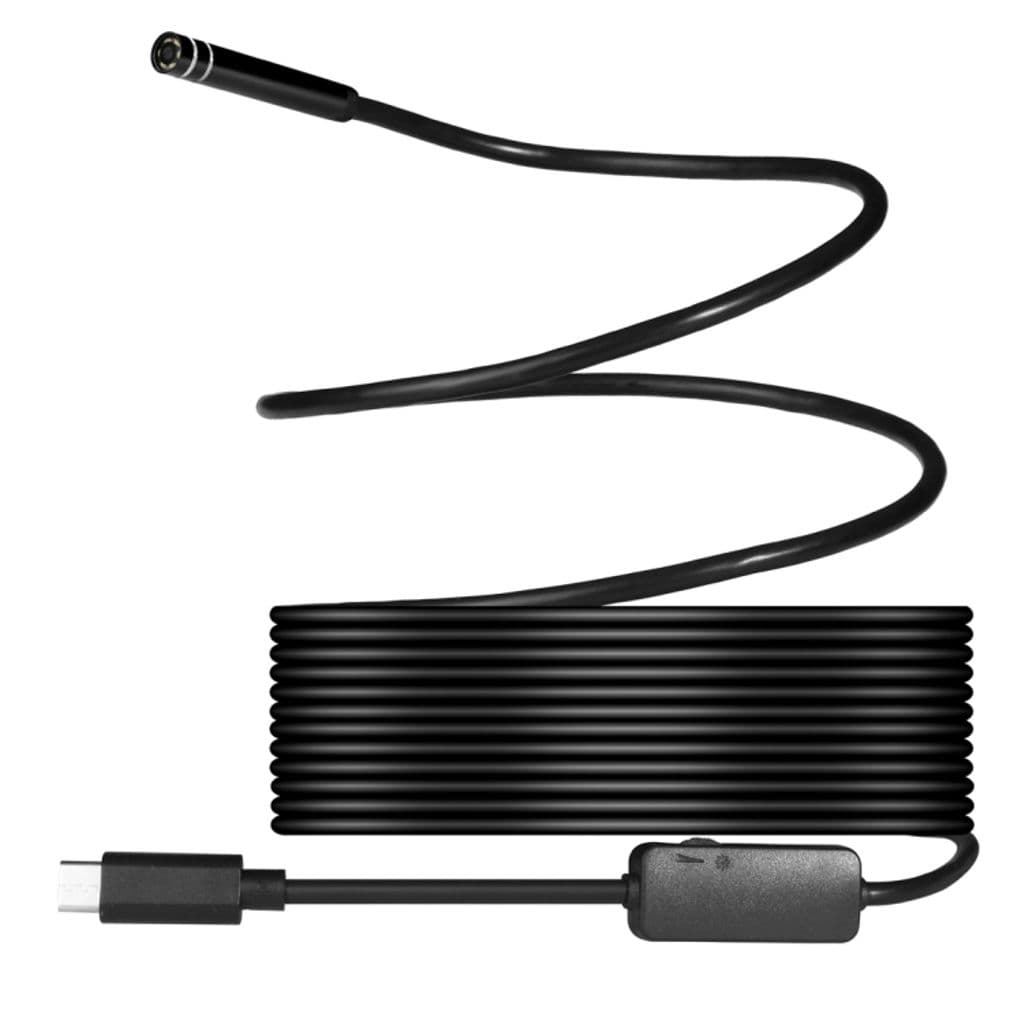 Vanntett inspeksjonskamera 5m USB-C for PC og Android - Svart