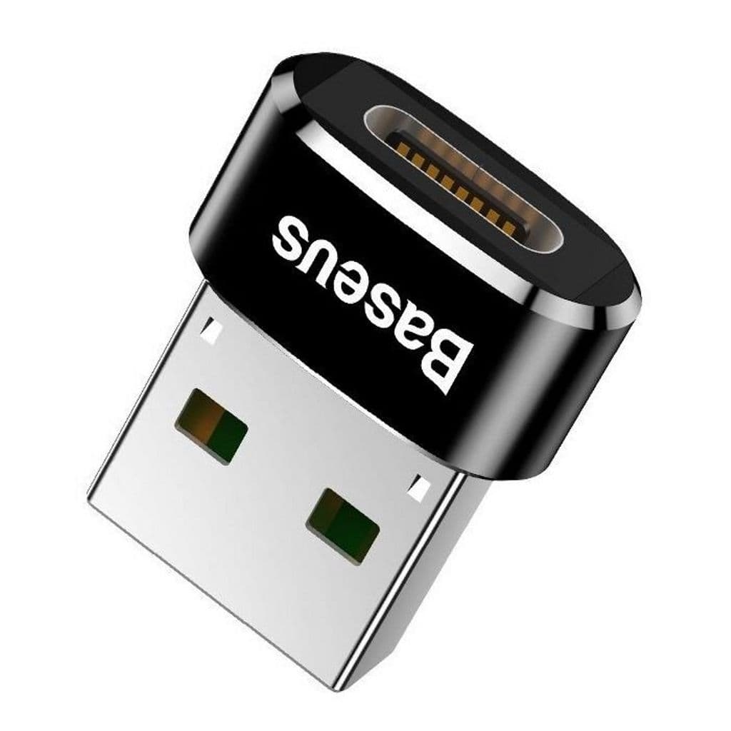 BASEUS Adapter USB Hann til Type-C Hunn - Svart