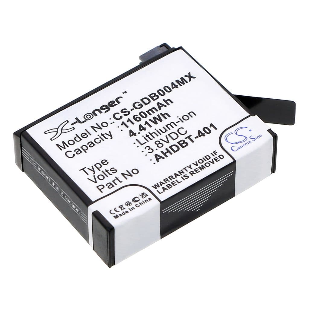 Batteri til GoPro HD Hero 4 AHDBT-401, 1160mAh