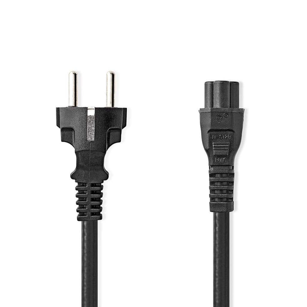 Nedis Strømkabel EU hann til IEC-320-C5, jordet, 2m - svart