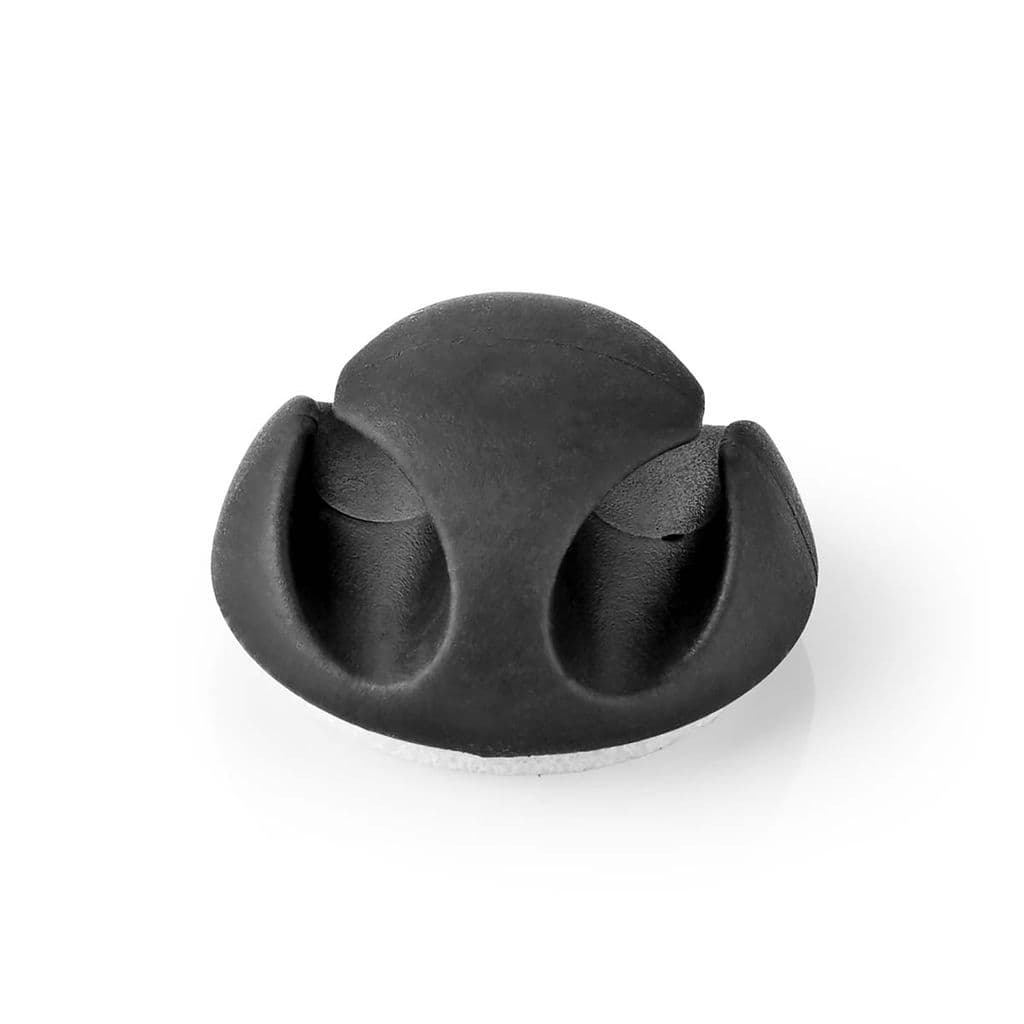 Nedis Cable Organizer, 2 plasser, 6-pakning - Svart
