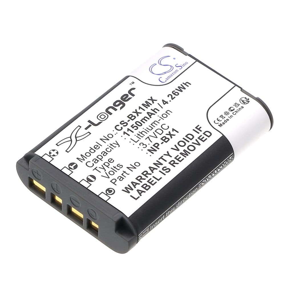 Batteri til NP-BX1 erstatningsbatteri