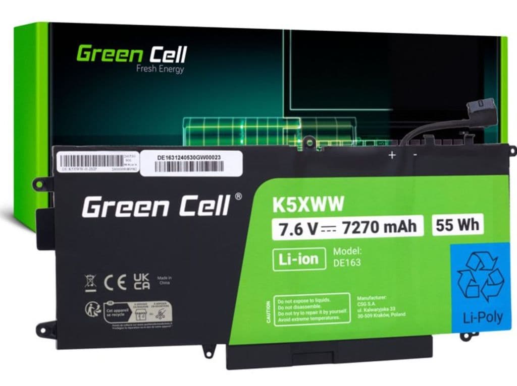 Green Cell K5XWW Laptopbatteri til Dell Latitude 7390 2-i-1