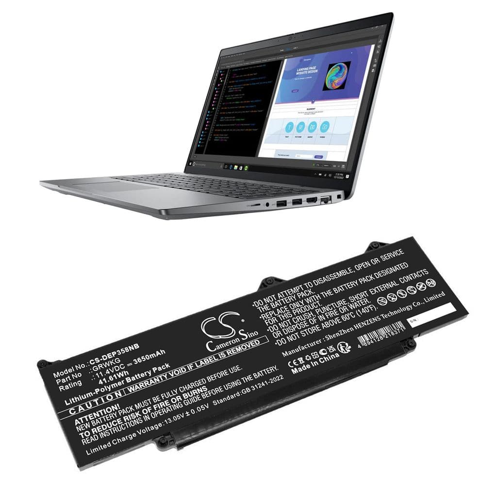 Batteri til DELL Precision 15 3580 etc
