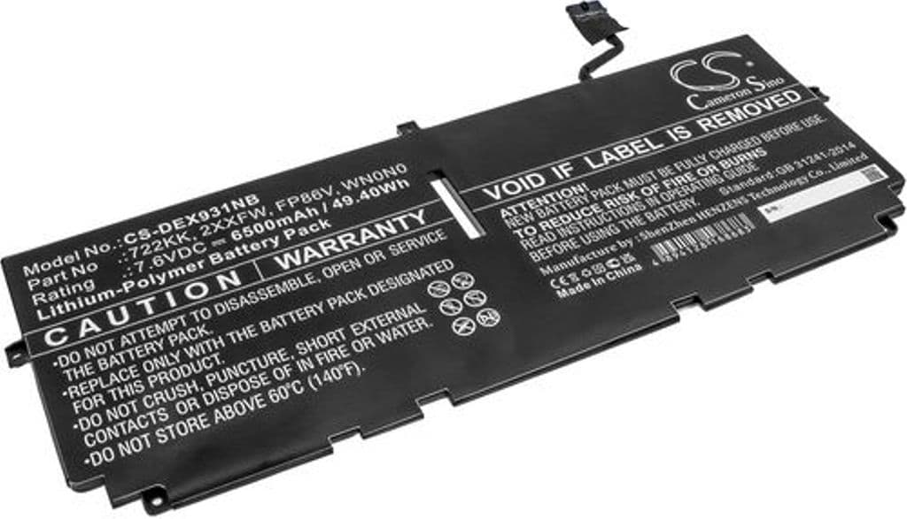 Batteri til Dell XPS 13 9300 i5 FHD etc